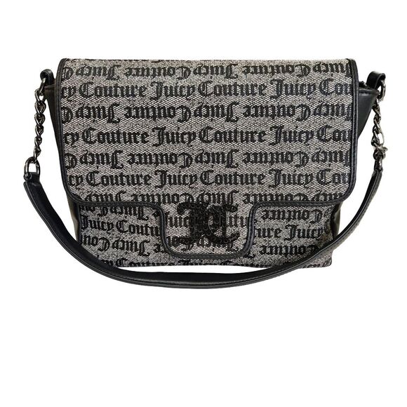 Juicy Couture Handbags - Juicy Couture Brighter than a Diamond Black Rhinestone Logo Shoulder Bag NWOT